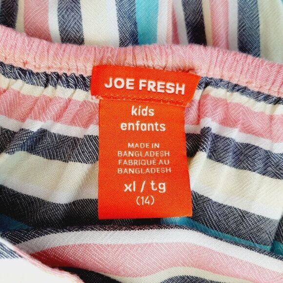 JOE FRESH | Jumpsuit Wide Leg Cropped Bottom Colorful Stripe Romper Kids Sz XL - Picture 15 of 16